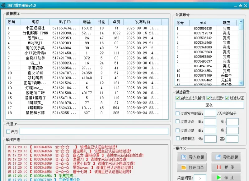 微博热门博主采集工具，可以采集最新热门话题-轻副业